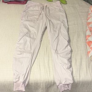 Light pink lululemon studio joggers (with a thermal layer on the inside)